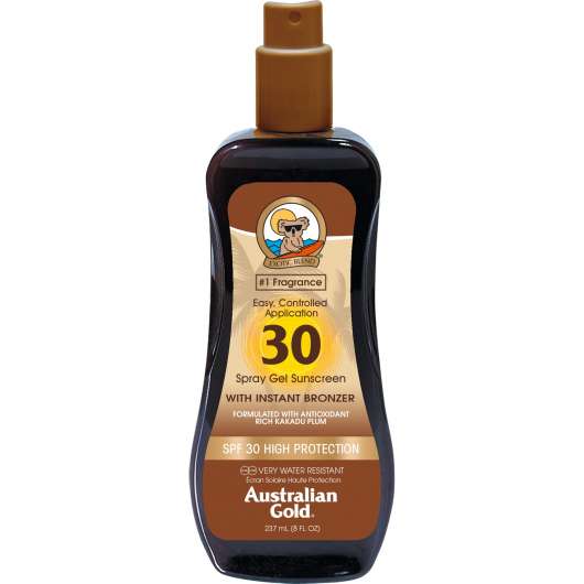 Australian Gold SPF 30 Spray Gel with Bronzer 237 ml