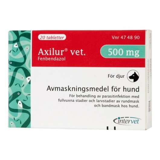 Axilur vet. tablett 500 mg 2 x 10 st