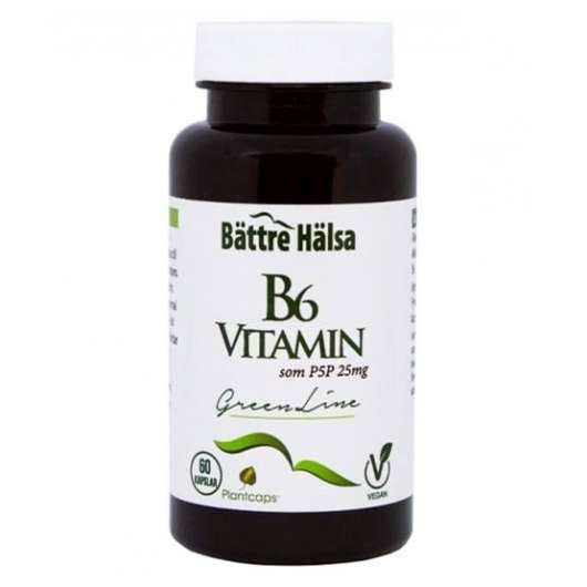 Bättre Hälsa B6-Vitamin Green Line 25 mg 60 kapslar