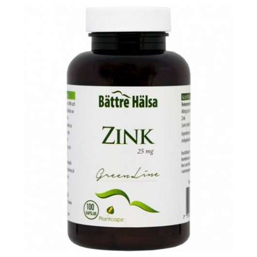 Bättre Hälsa Zink Green Line 25 mg 100 kapslar