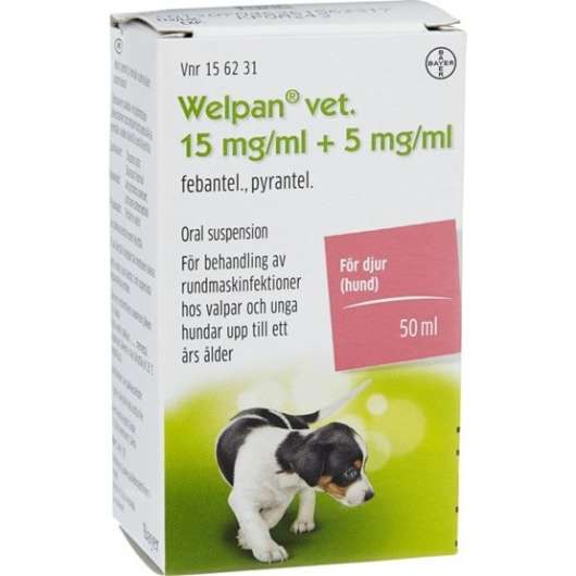 Bayer Animal Health Welpan vet. oral suspension 5 mg/ml+15 mg/ml 50 ml
