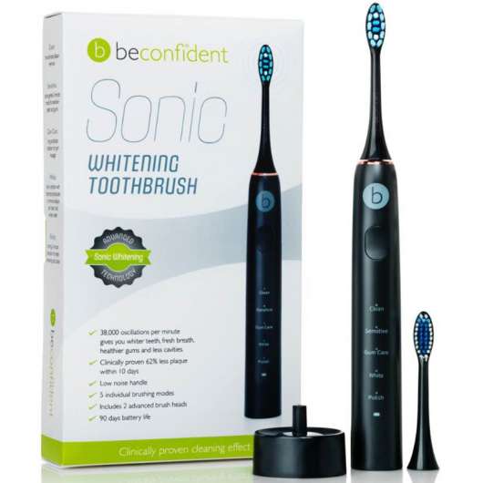 Beconfident Beconfident Sonic Whitening Toothbrush. Black/rose gold