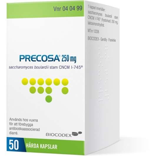 BIOCODEX Precosa 250 mg 50 kapsel/kapslar Kapsel, hård