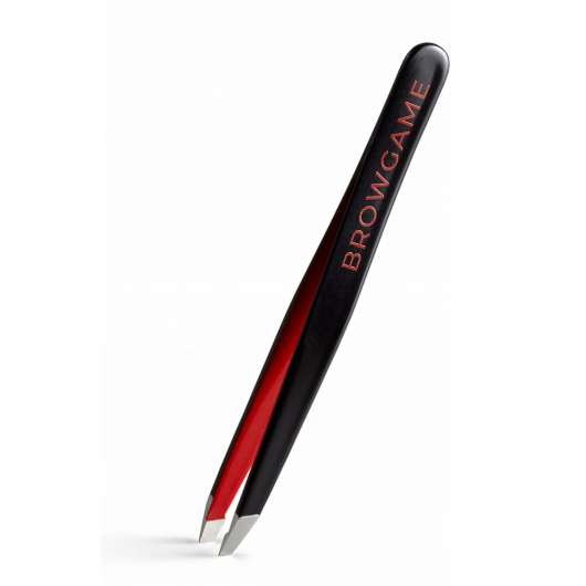 Browgame Cosmetics Signature Slanted Tweezer Red