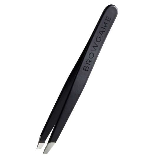 Browgame Cosmetics Signature Tweezer Slanted - Soft Touch Blackout
