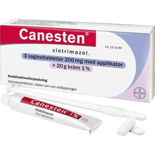 Canesten 3 vaginaltabletter 200 mg + 20 g kräm 1%