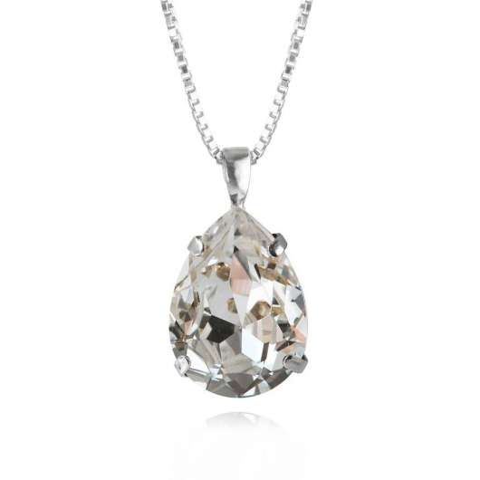 Caroline Svedbom Classic Drop Necklace Rhodium Crystal