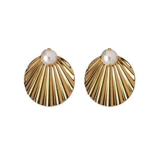 Caroline Svedbom Milos Earrings Gold Pearl