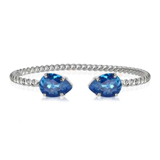 Caroline Svedbom Mini Drop Bracelet Rhodium Royal Blue Delite