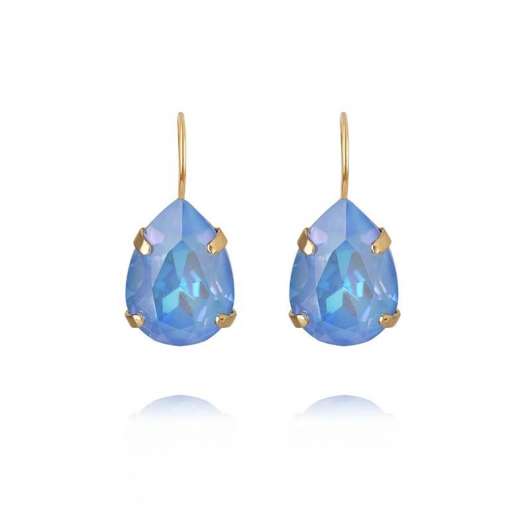 Caroline Svedbom Mini Drop Clasp Earrings Gold Ocean Blue Delite