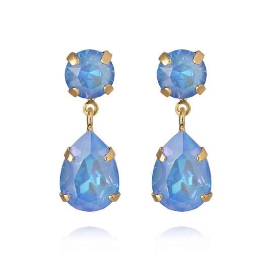 Caroline Svedbom Mini Drop Earrings Gold Ocean Blue Delite
