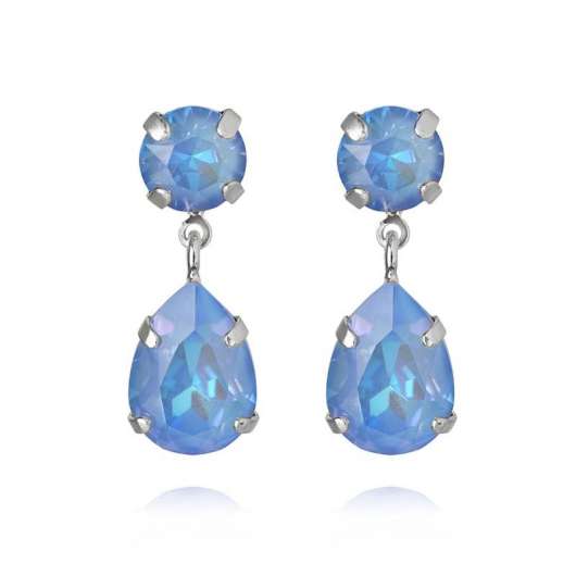 Caroline Svedbom - Mini Drop Earrings Rhodium Ocean Blue Delite