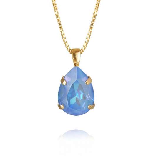Caroline Svedbom Mini Drop Necklace Gold Ocean Blue Delite