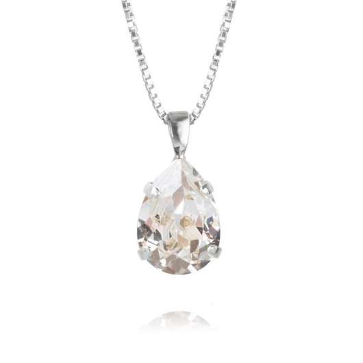 Caroline Svedbom Mini Drop Necklace Rhodium Crystal