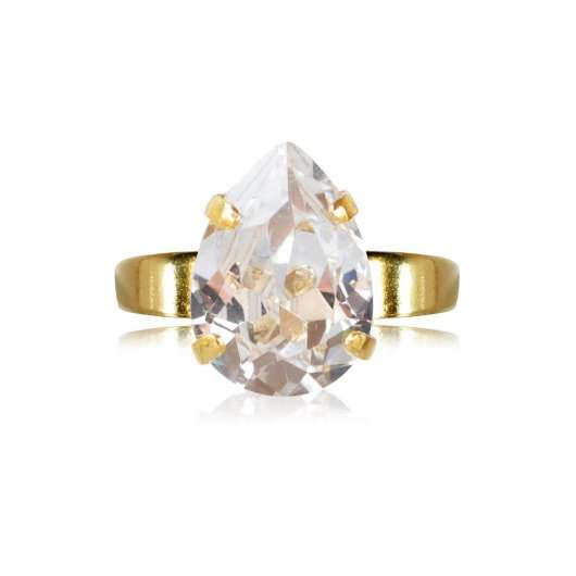 Caroline Svedbom Mini Drop Ring Gold Crystal
