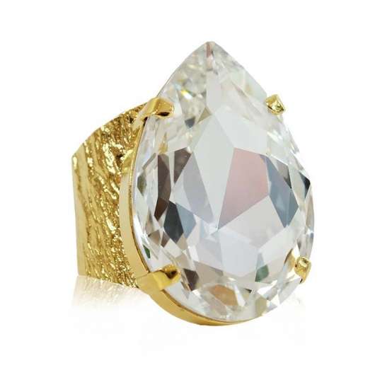 Caroline Svedbom Perfect Drop Ring Gold Crystal