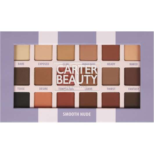 Carter Beauty Cosmetics 18-Shade Eyeshadow Palette Smooth Nude