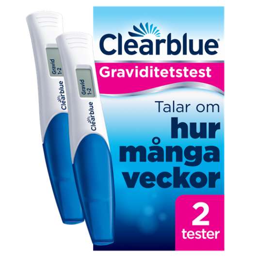 Clearblue Digital graviditetstest med veckoindikator 2 st