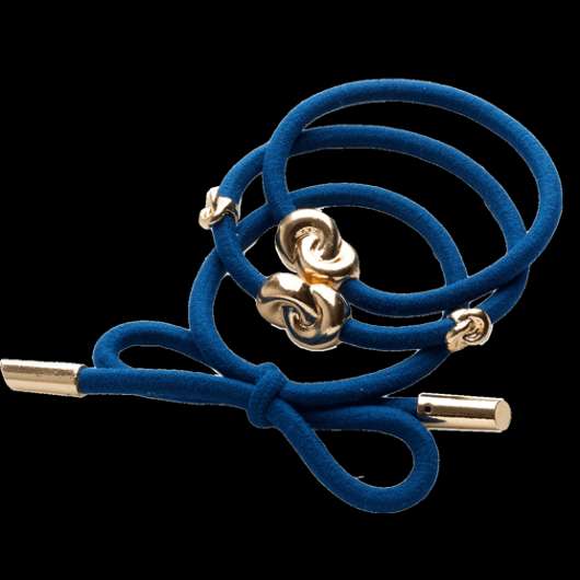 Corinne Hair Tie Metal Details French Blue 3-Pack