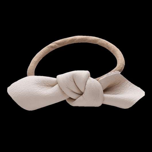 Corinne Leather Bow Small Beige
