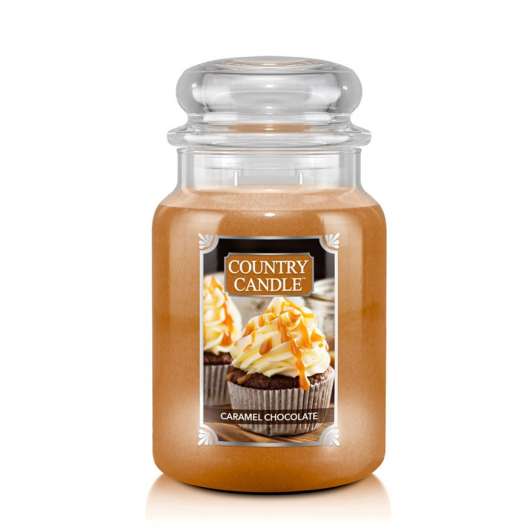 Country Candle Caramel Chocolate 2 Wick Large Jar 150 h
