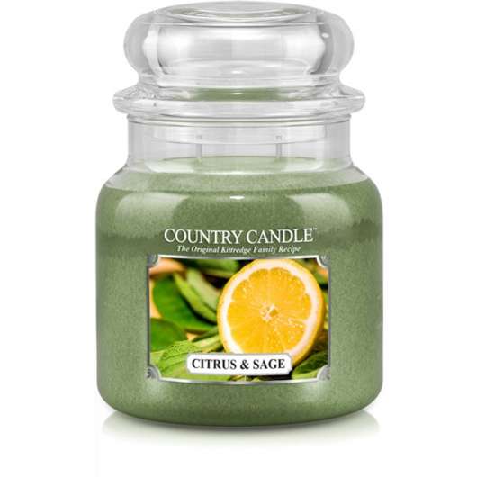Country Candle Citrus & Sage 2 Wick Medium Jar 75 h