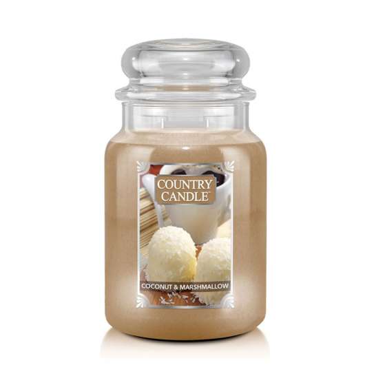 Country Candle Coconut & Marshmallow 2 Wick Large Jar 150 h