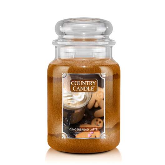 Country Candle Gingerbread Latte 2 Wick Large Jar