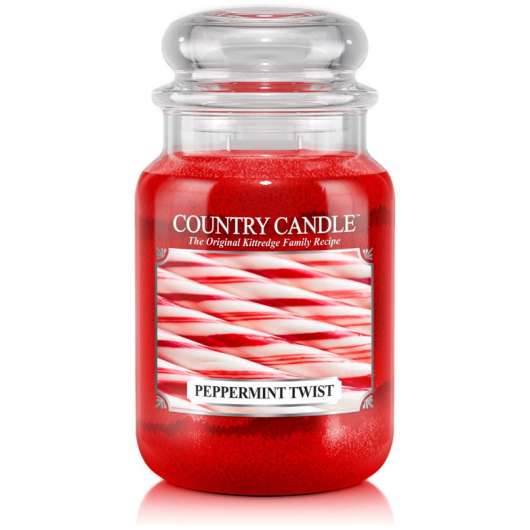 Country Candle Peppermint Twist Christmas Scent 2 Wick Large Jar 150 h