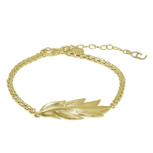 CU Jewellery Feather/Leaf Chain Brace Gold