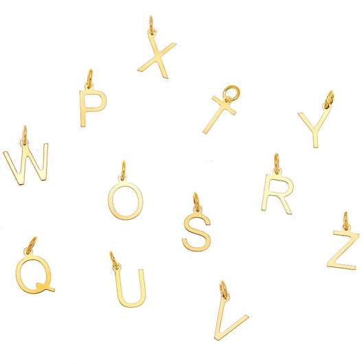 CU Jewellery Letters A-Z Gold