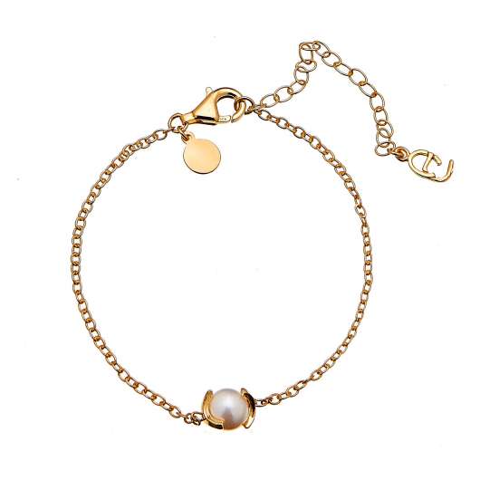 CU Jewellery Pearl Chain Bracelet Gold