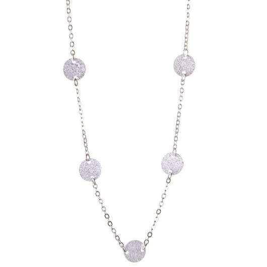 Dazzling Necklace In Silver Col W Frosted Discs