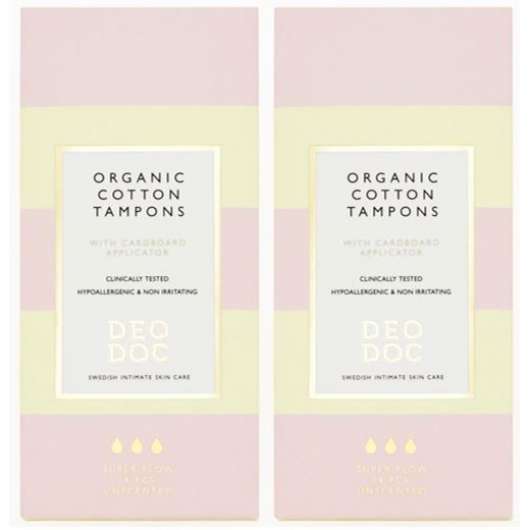 DeoDoc Organic Cotton Tampons Super 2-pack