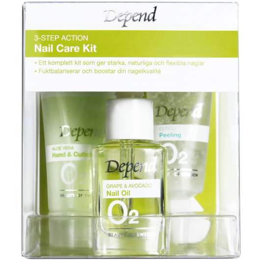 Depend O2 3-Step Action Nail Care Kit 41 ml