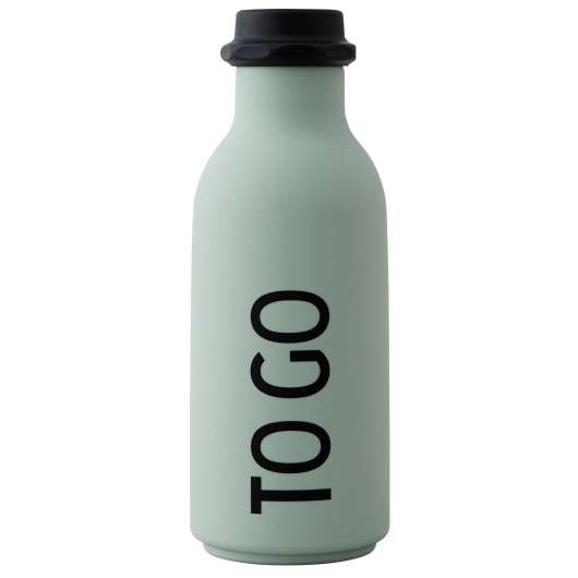 DESIGN LETTERS To Go Water Bottle Grey Green