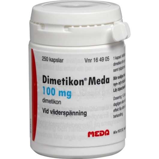 Dimetikon Meda, kapsel, mjuk 100 mg 250 st