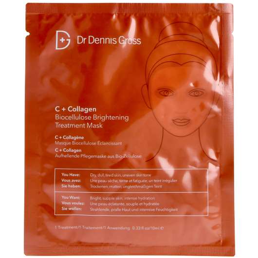 Dr Dennis Gross C+ Collagen Biocellulose Brightening Treatment Mask