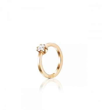 Efva Attling Crown Wedding Ring Guld 0,50 ct Diamant
