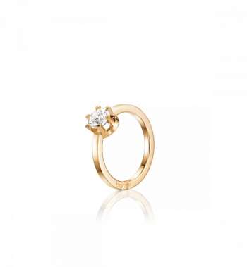Efva Attling Crown Wedding Ring Guld 1,0 ct Diamant