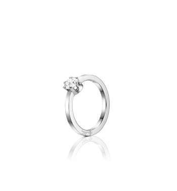 Efva Attling Crown Wedding Ring Vitguld 0,50 ct Diamant
