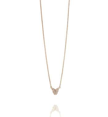 Efva Attling Little Miss Butterfly and Stars Necklace Guld