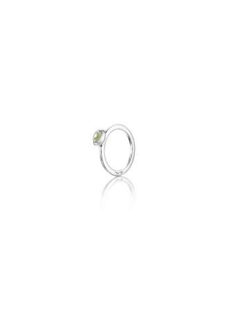 Efva Attling Love Bead Ring Silver - Green Quartz