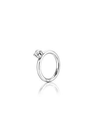 Efva Attling Love Bead Wedding Ring Vitguld 0,30 ct