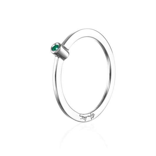 Efva Attling Micro Blink Ring - Green Emerald