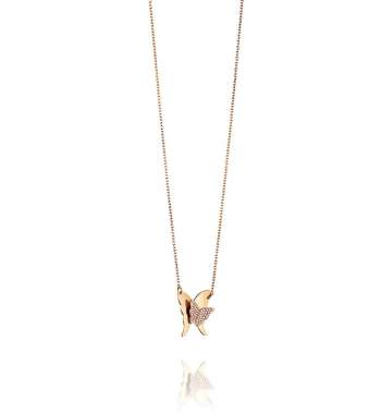 Efva Attling Miss Butterfly and Stars Necklace Guld