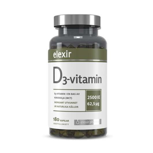 Elexir Pharma Elexir D3-vitamin 2500 IE 180 kapslar