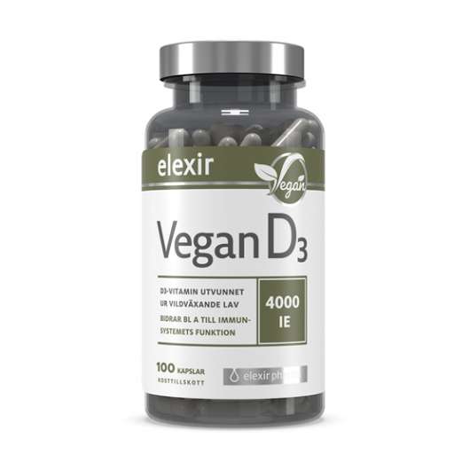 Elexir Pharma Vegan D3 4000IE 100 kapslar