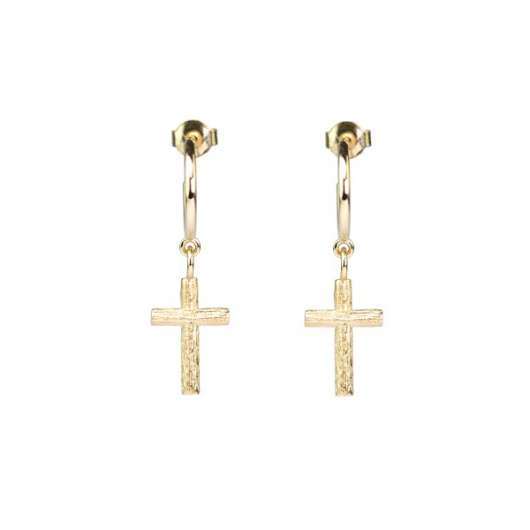 Emma Israelsson Branch Cross Earrings Gold