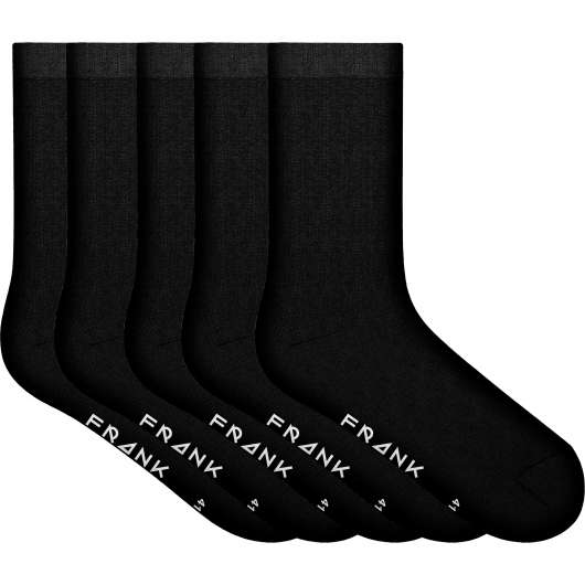 Frank Dandy Bamboo Solid Crew Sock Black 41-46 5-pack